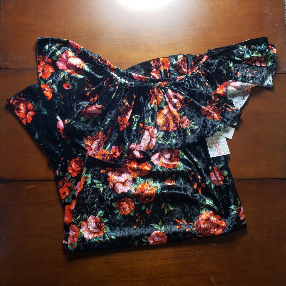 LulaRoe Cici S NWT Crushed Velvet Rose